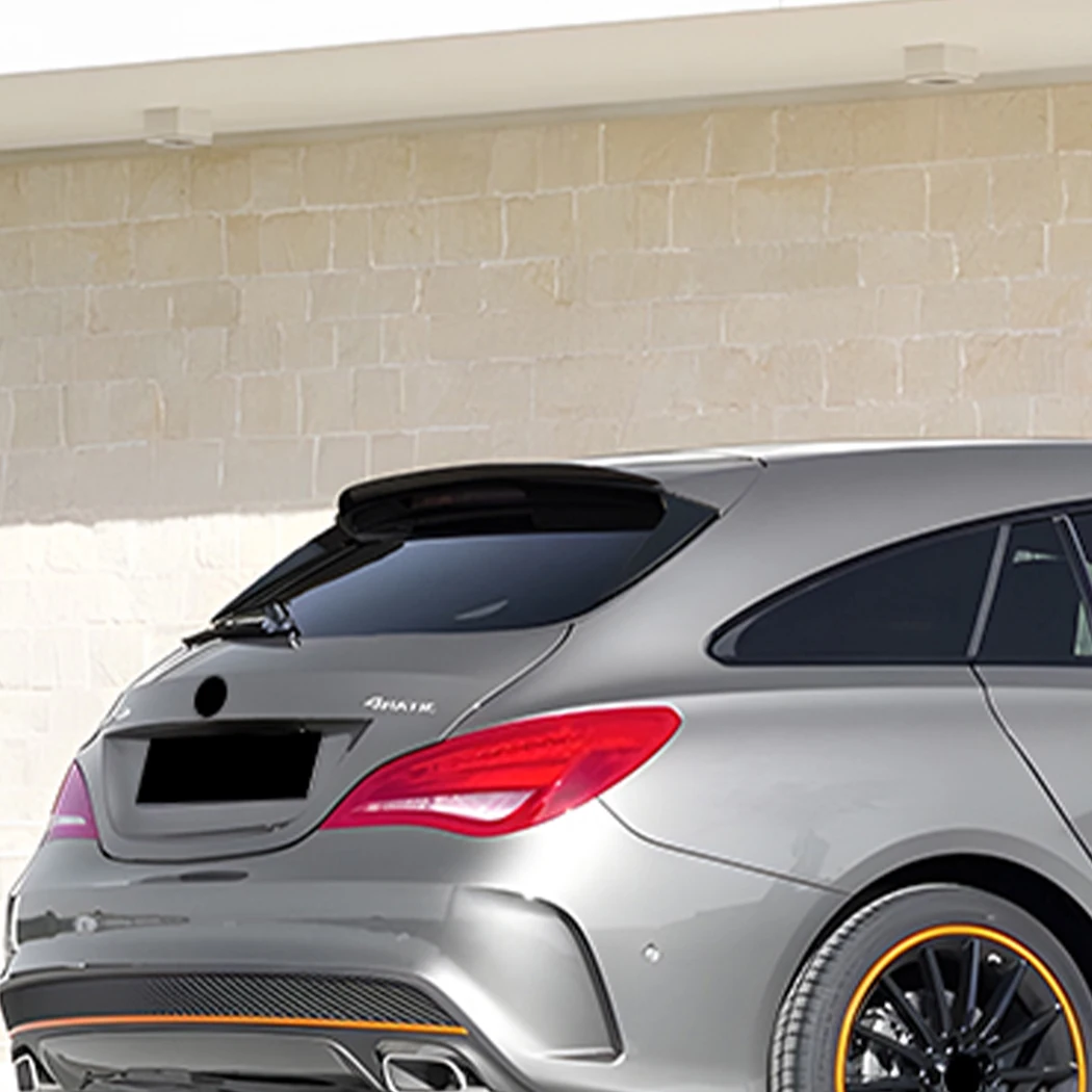 For Mercedes Benz CLA Class Shooting Brake X117 2013-2019 Car Rear Top Wing & Side Wing Spoiler Splitter Body Guard Cover Trim