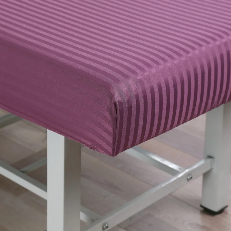 NEW Massage Bed Sheets Fitted Silky Beauty Salon Spa Table Sheet Cover Washable Reusable Solid Color Bedspread with Face Hole