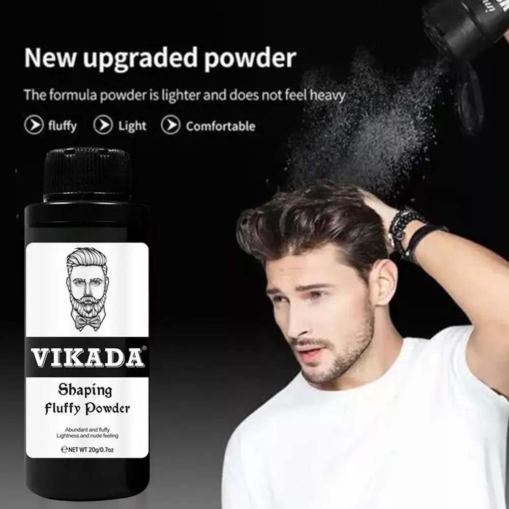 Pó de cabelo fofo para homens e mulheres, corte de cabelo, aumentar o volume e o modelo Frizz, estilo fixo, refrescante, V2i5