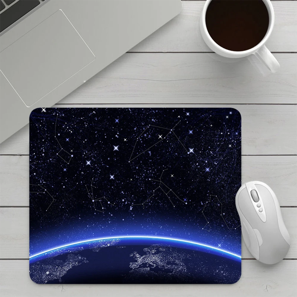 Night Sky Galaxy Small Gaming Mouse Pad Computer Mousepad PC Gamer Mouse Mat Laptop Office Mausepad XXL Keyboard Mat Desk Pad