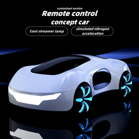 NEW cool sports car dual spray with sound and cool lights four-wheel drive science fiction concept car children's remote control