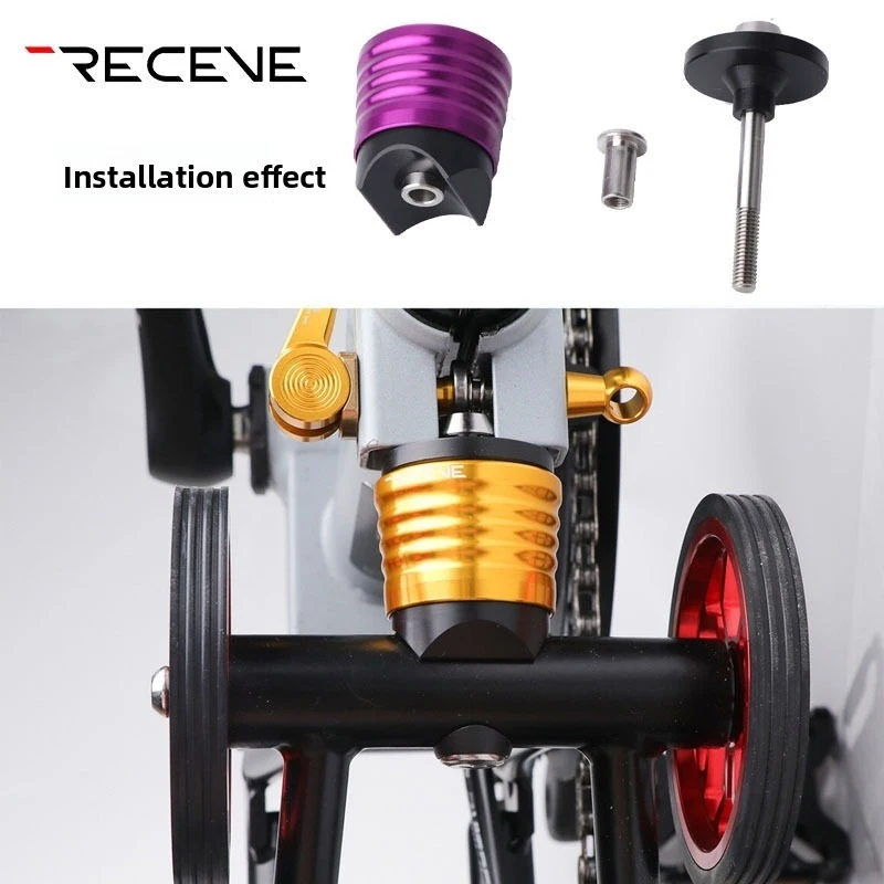 Super Light Xiaobu folding bike rear shock absorber, rear-mounted damping device, ultra-light titanium axle, spring rear shock,