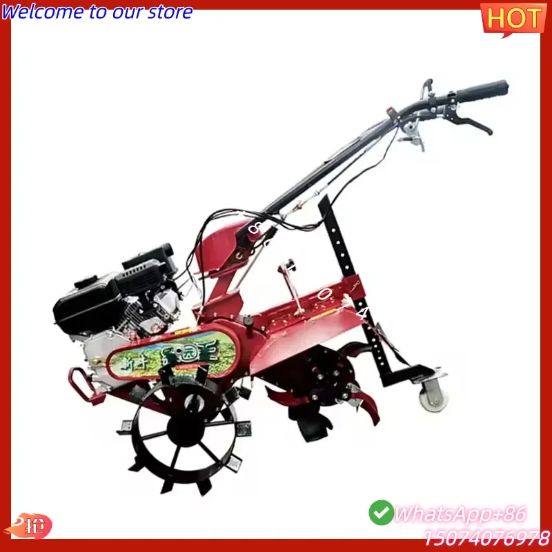 2026 Hot Sale Agricultural Soil Loosening Ditching Machine 177F 9HP Orchard Power Tiller