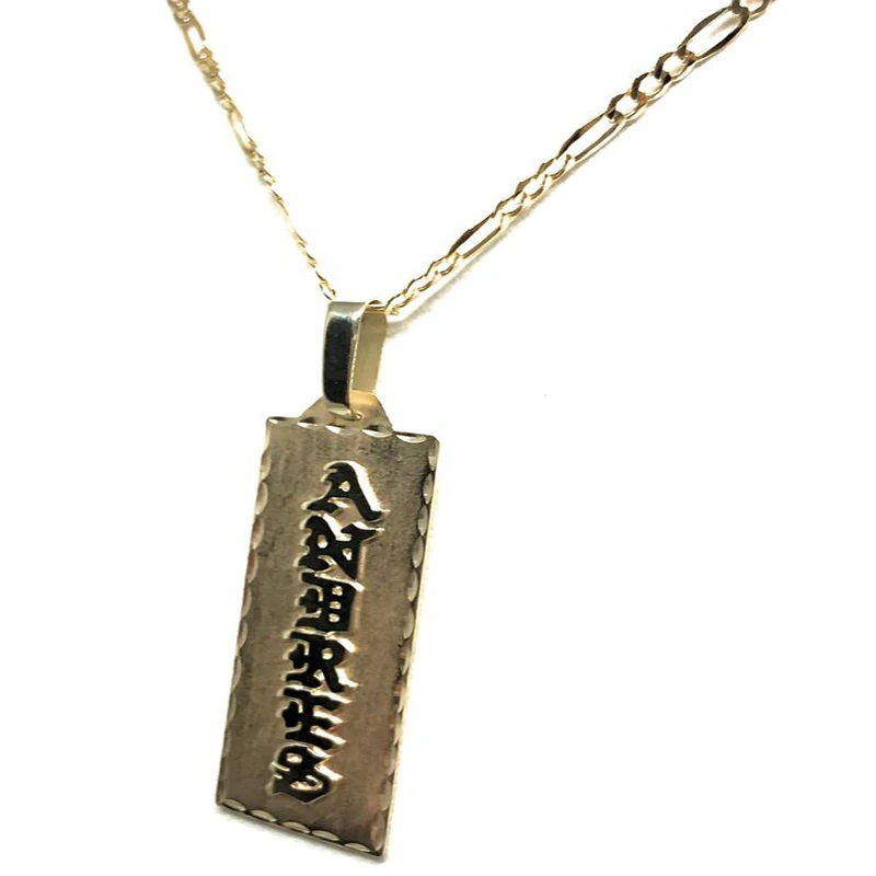 Personalized Nameplate Necklace Custom Name Pendant 18k Gold-Plated Stainless Steel 2024 Christmas Gift