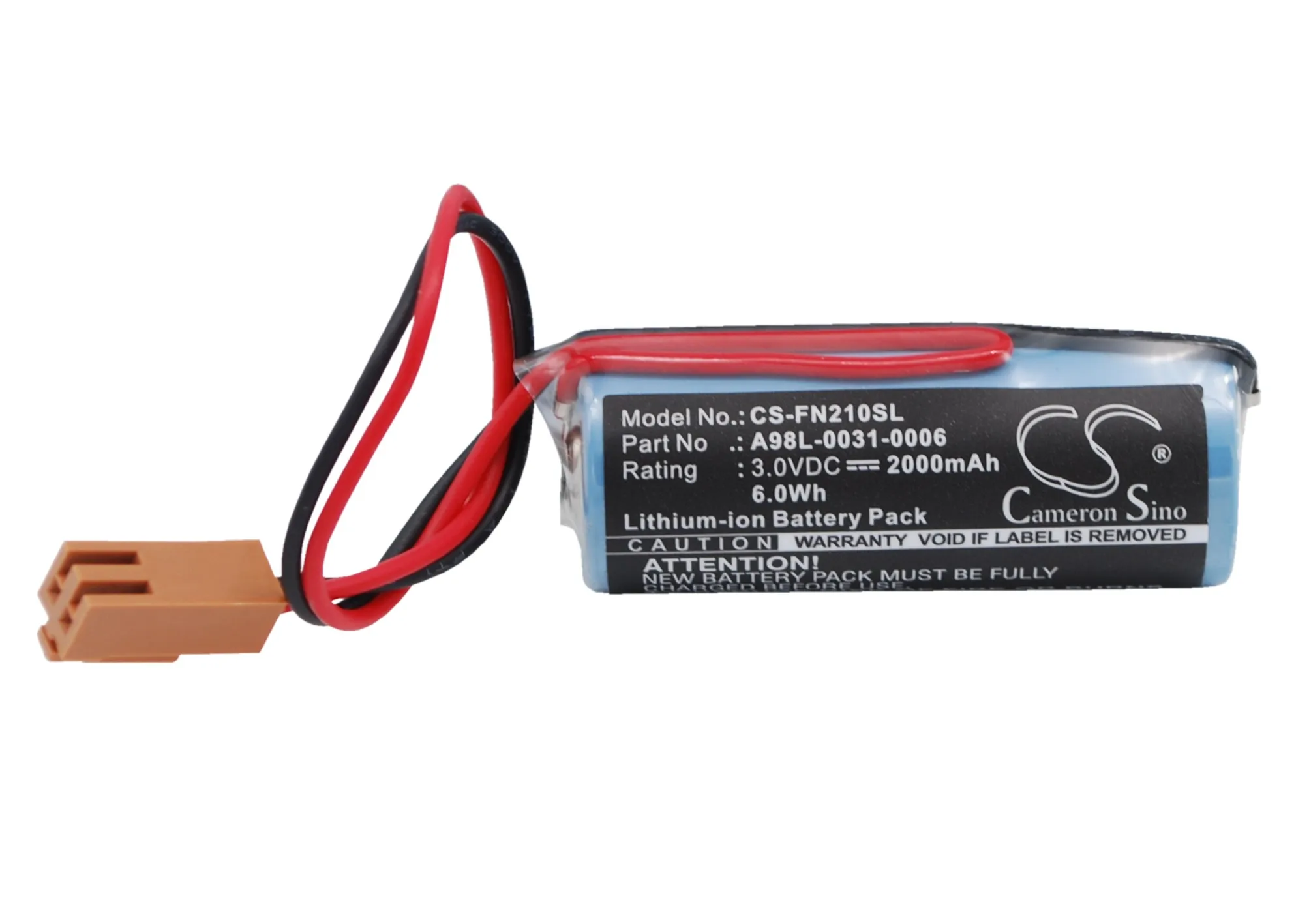 CS Replacement Battery for GE FANUC CNC Power Mate 0,FANUC CNC Power Mate D,FANUC CNC Power M PN:A98L-0031-0006 2000mAh / 6Wh