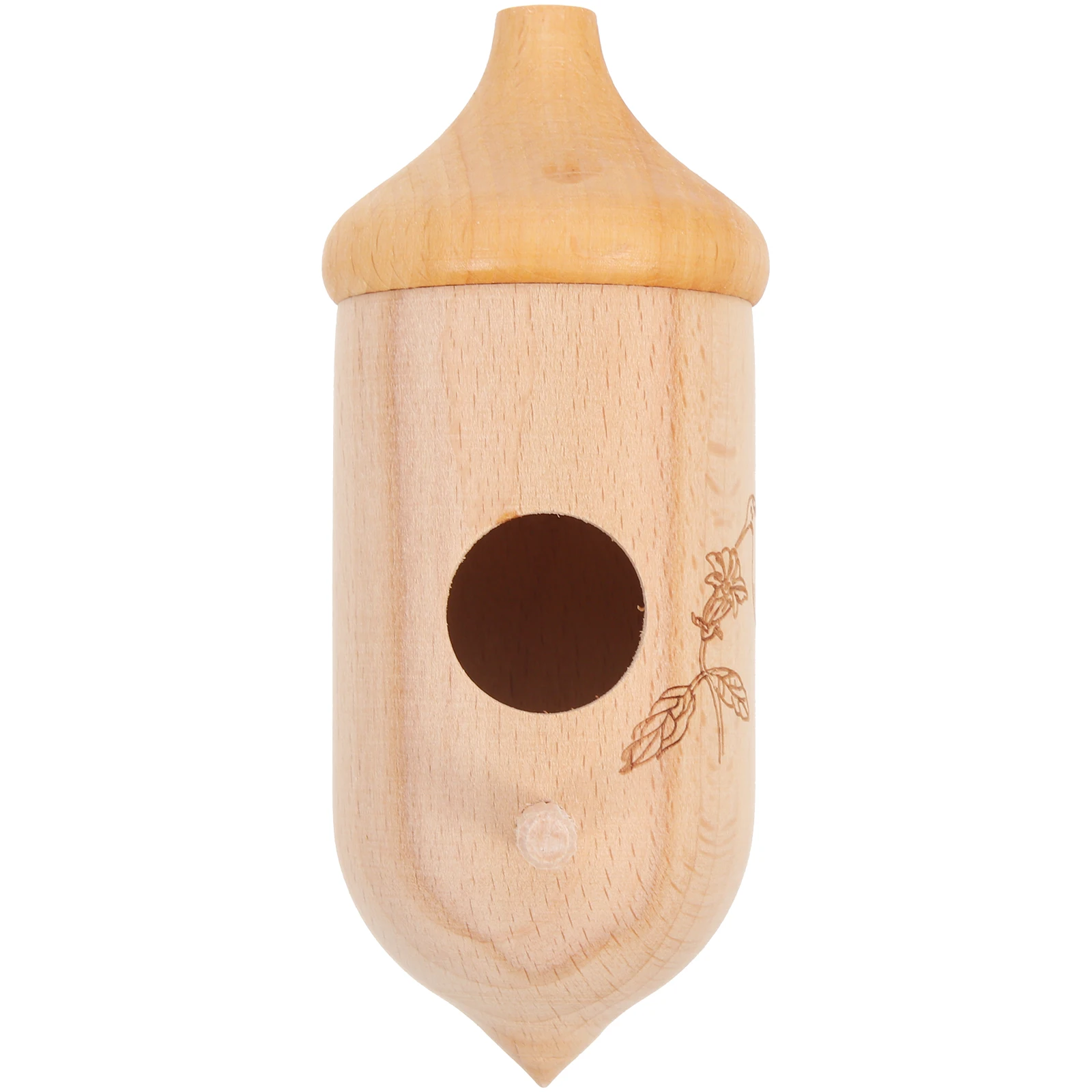 

Wooden Hanging Bird House Outdoor Durable Nesting Box Hallow Circle Design Resting Natural Look Garden Decoration Pet Supplies