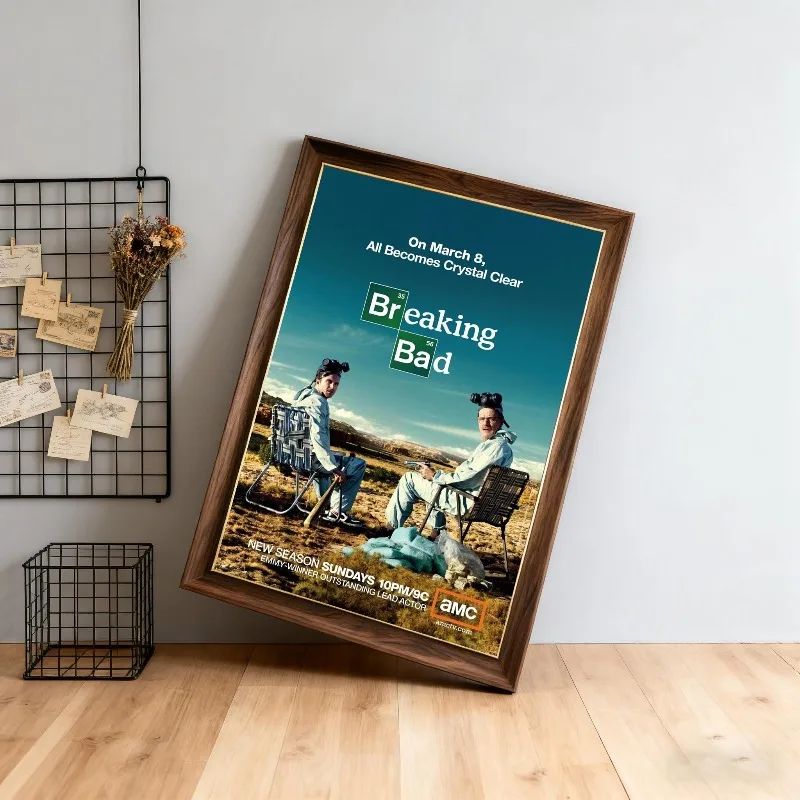 Breaking Bad TV Series Movie Poster Canvas Print Classic Cult Wall Art Minimalist Home Theater Decor for Living Room Bedroom