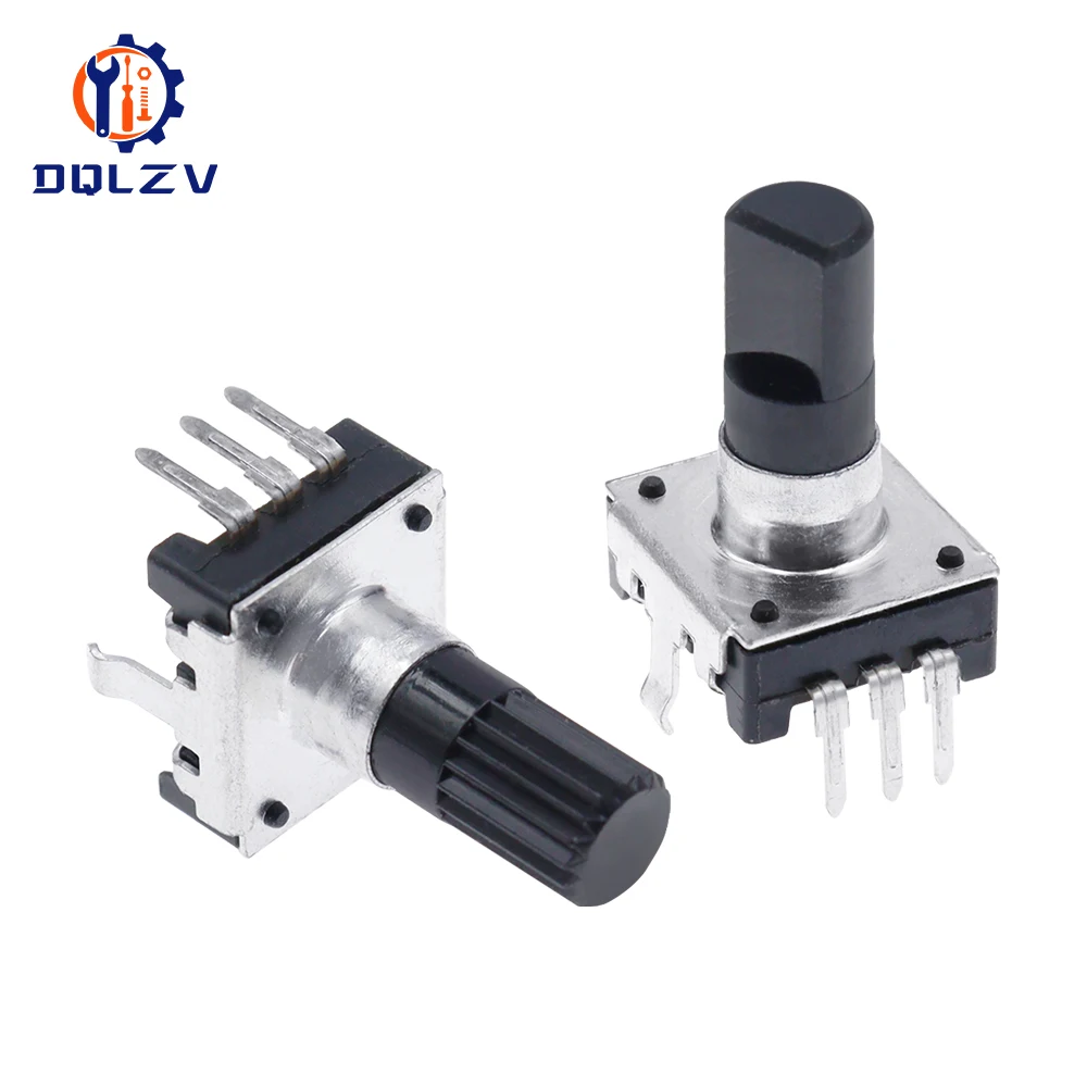 360 Degree Rotary Encoder EC12 RE12 Audio Encoder Coding 3Pin 24 Position No Push Button Switch Handle Length 12.5/15/20MM