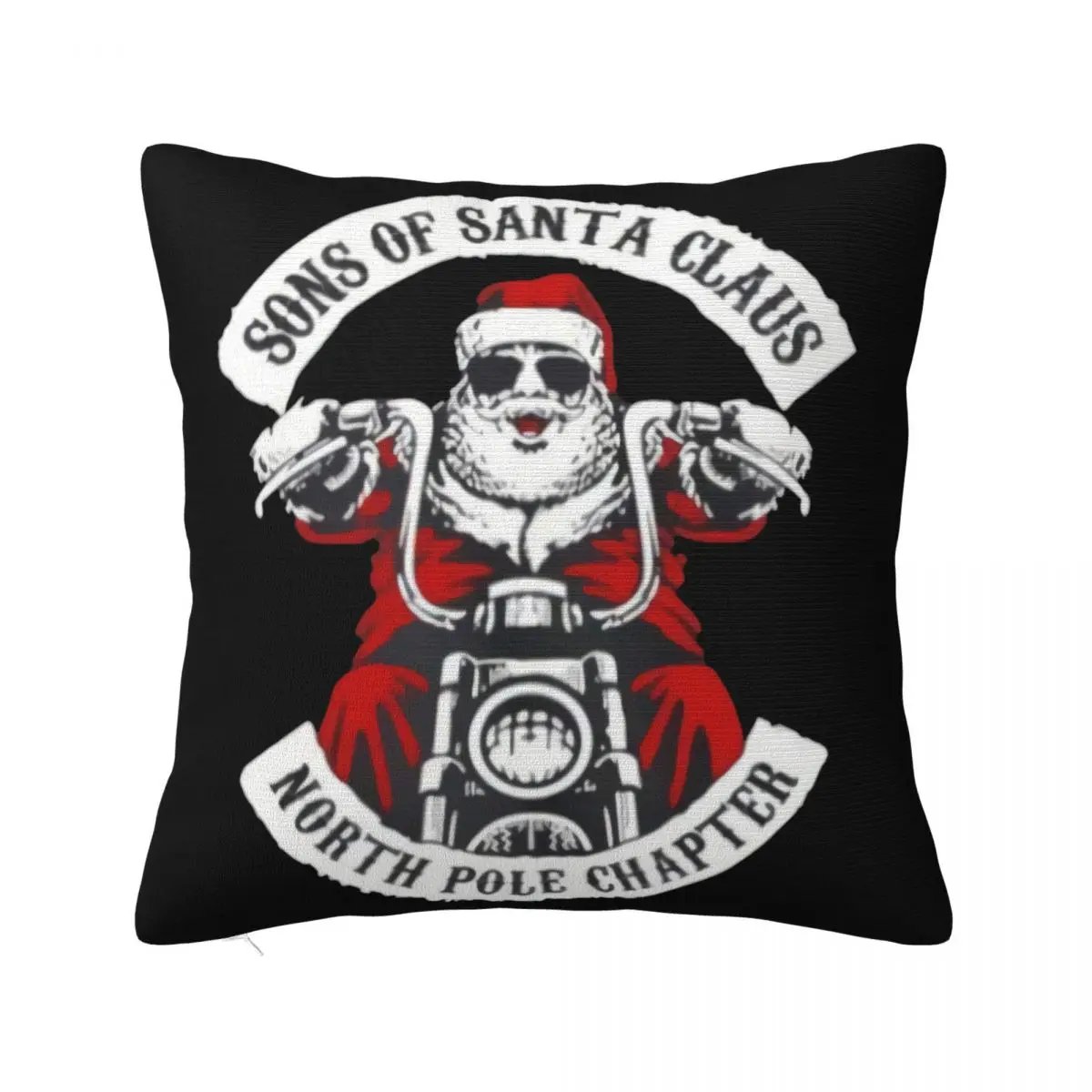 2020 New Casual Sons Of Santa Claus Mens Funny Christmas Biker Motorcycle Bike Basic O Pillow Case