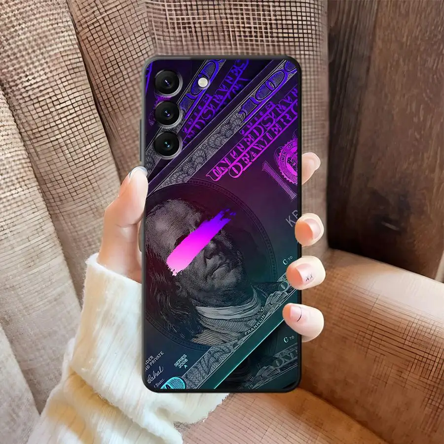 เคสโทรศัพท์มือถือแบบนิ่มสีดำลาย Cool 100 Dollar Bank สำหรับ Samsung Galaxy A51 A73 A36 A22 A52 A26 A72 A32 A25 A71 A35 A41 A24 A55 A23