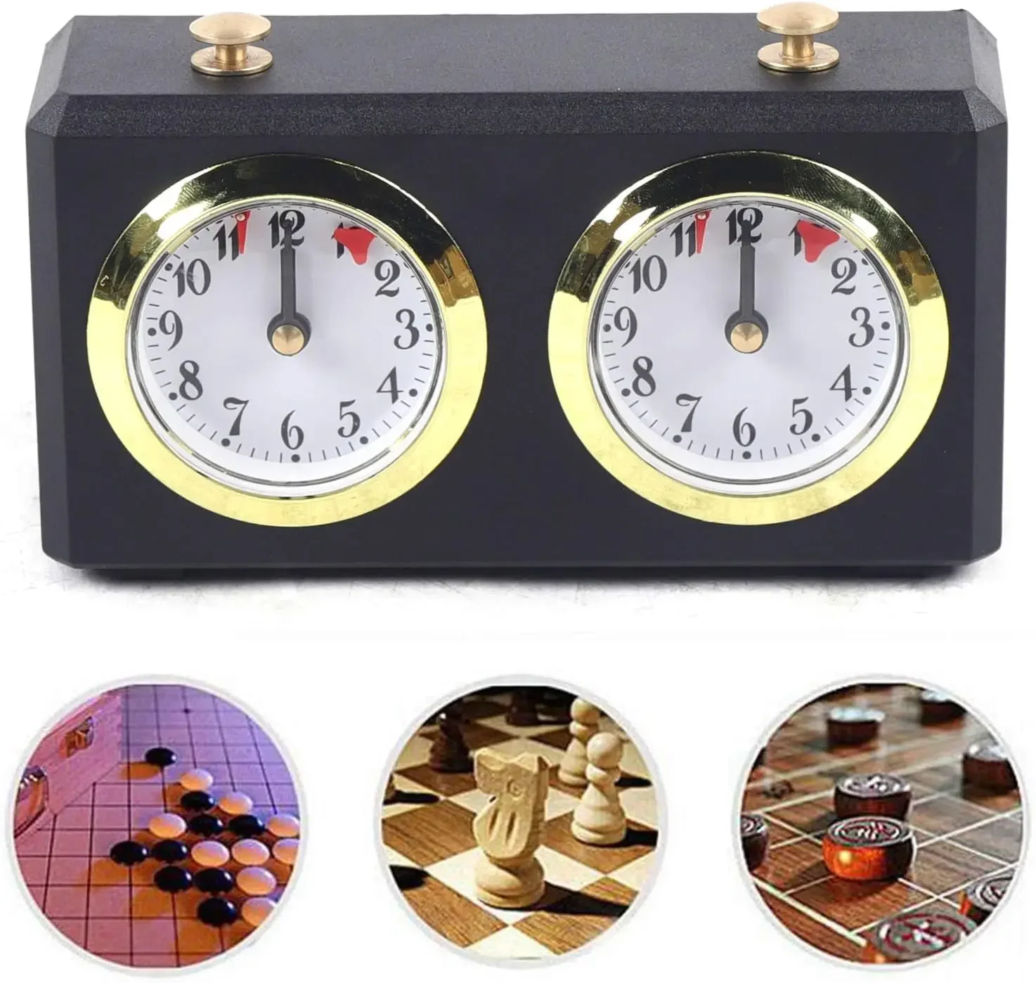 Chess Clock, Chess Timer,Professional Mechanical Chess Watch Timer, Retro Analog Chess Game Accessories go game