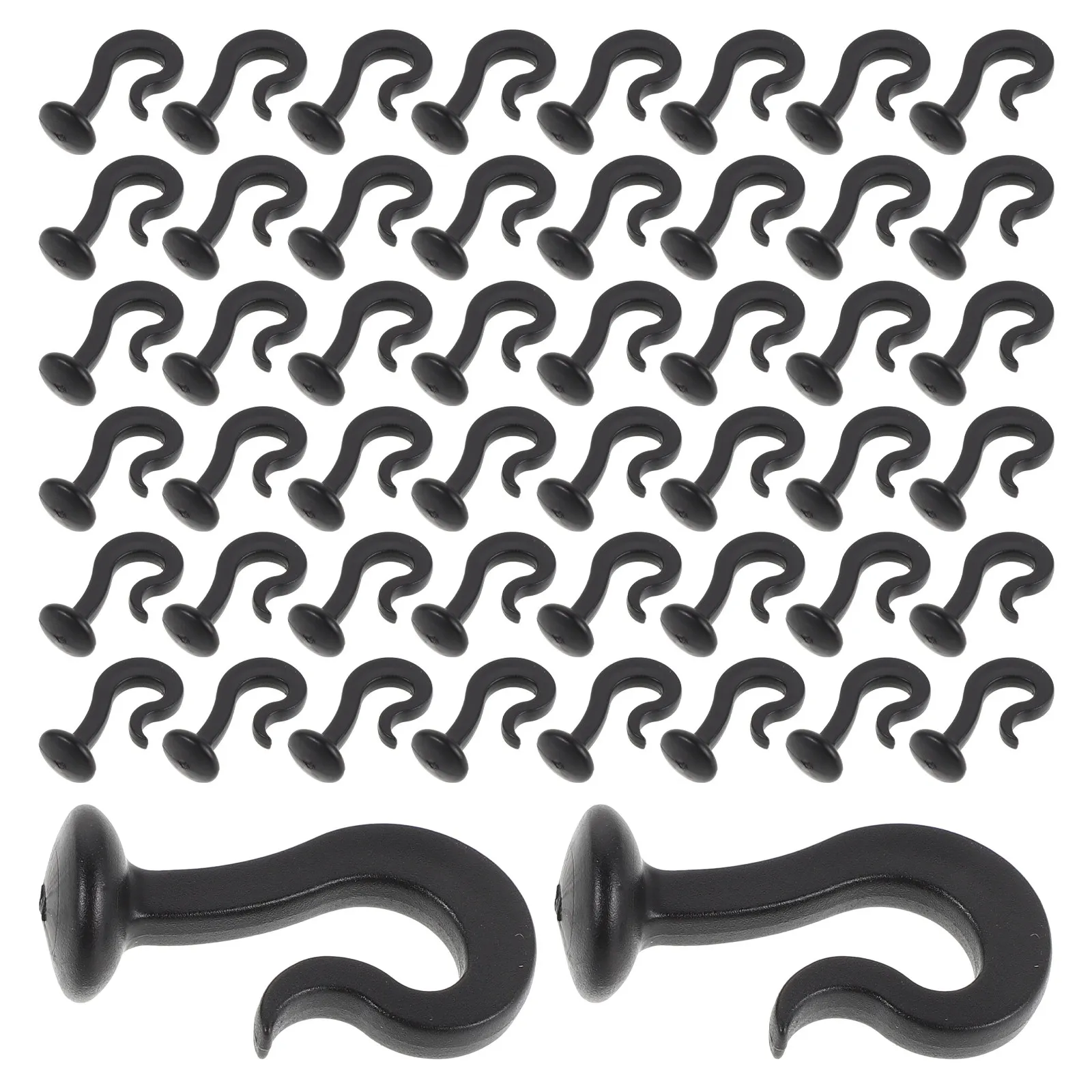 100Pcs Curtain Hooks for Outdoor Window Plastic Gazebo Track Clips Sunshade Net Awning Patio Tent Accessories Tent Hanging Clips