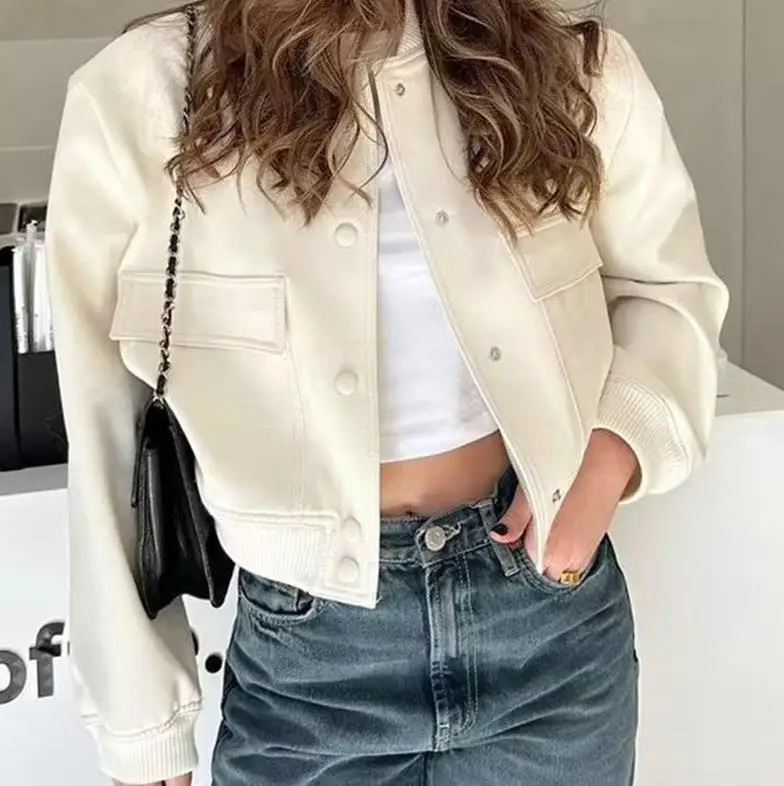 

Fashion Single Breasted Solid Color Long Sleeved Jacket Versatile Casual Sweater 2023 New Hot Selling Fashion Women's Clothing