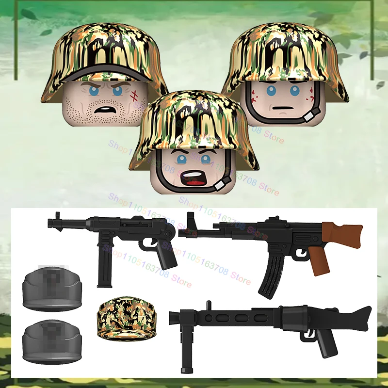 MOC陸軍兵士ミニアクションフィギュア人形モデルヘルメットアクセサリービルディングブロックレンガ子供向けおもちゃギフト