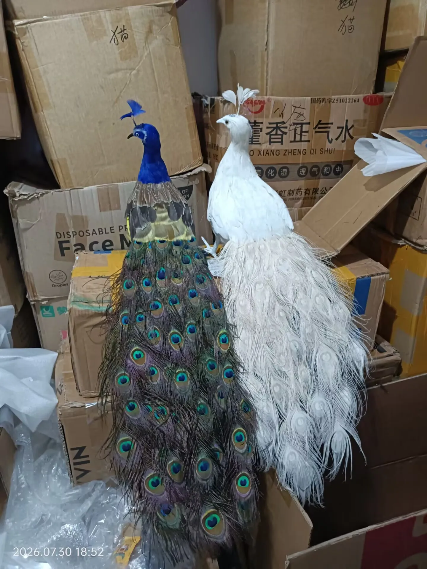 one Simulation Peacock Model Foam Feather Beautiful Bird Home Decor about 80cm