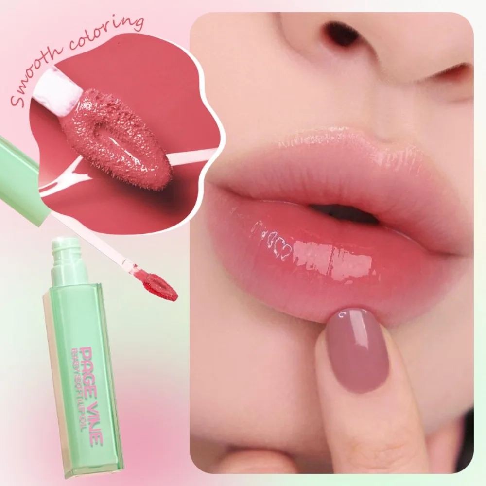 Mint Green Square Tube Glossy ลิปสติก Long Lasting Moisturize Mirror Lipgloss ง่ายสีกันน้ํา Lip Stick ผู้หญิง/สาว