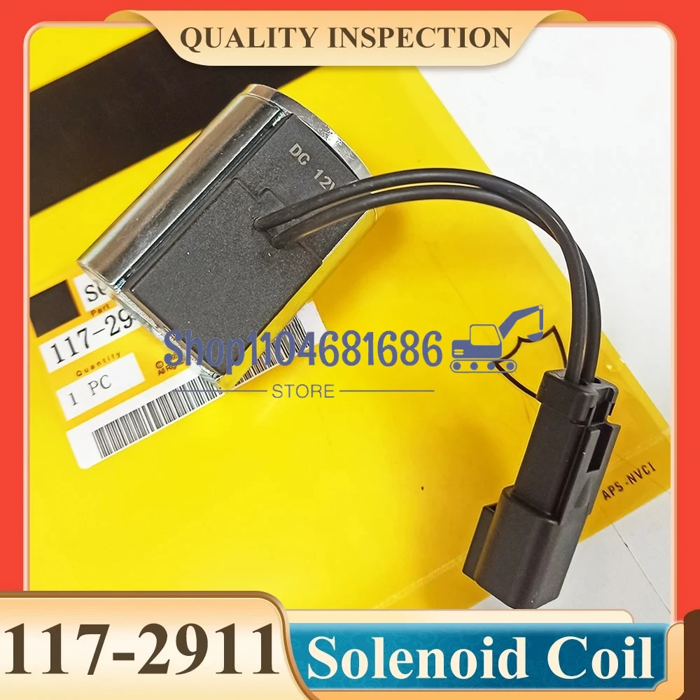 

117-2911 1172911 Solenoid Valve Coil 12V for Caterpillar 426C 428C 430D 438C 438D Loader Engine Solenoid Coil