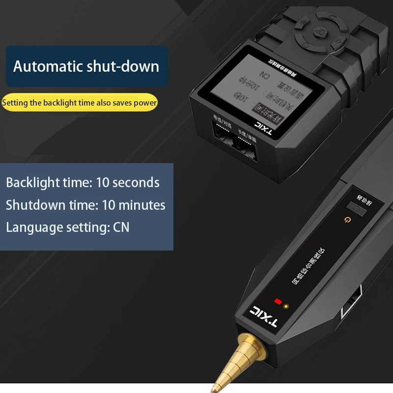 Testador de cabo de rede rj45 cabo rastreador medidor de fio tracer lcd digital linha de rede localizador fio poe verificador wiremap utp tester