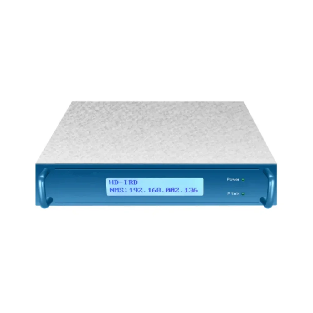 جهاز فك ترميز IRD للشبكة 2025 مع وحدة فك ترميز SRT/HLS/HTTP/HTTPS/RTMP/UDP MEPG2 H.264 H.265 IP إلى HD MI/CVBS