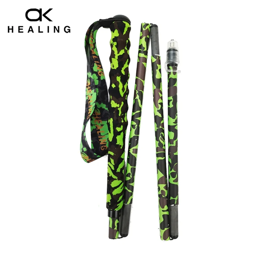 Camo Pattern Hiking Poles Stick Carbon Fiber Ultra Lightweight Retractable Walking Sticks Trekking Poles Foldable Cabonfiber