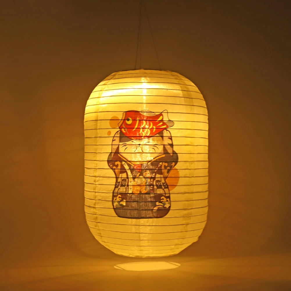 10Inch Lồng Đèn Sân Vườn Năng Lượng Mặt Trời Ánh Sáng Ngoài Trời Lồng Đèn Vải In Đèn Năng Lượng Mặt Trời Trang Trí Đám Cưới Chống Nước Ngày Lễ Chiếu Sáng 25Cm