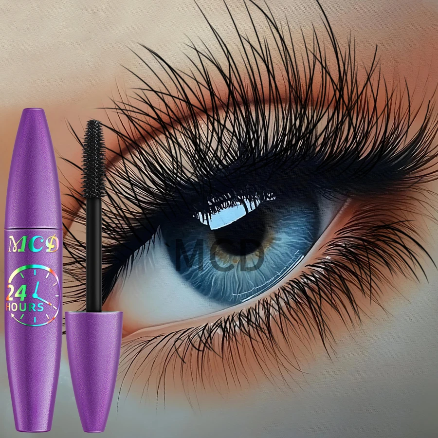 Schwarze Wimpern, verlängernde 5D-Mascara, verdickend, wasserfest, langanhaltend, Augen-Make-up, Geschenke, seidige Wimpern, leicht zu entfernende Kosmetik