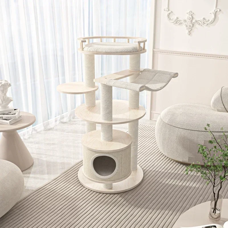 Climbing frame cat nest cat tree integrated multi-layer solid wood cat frame 688