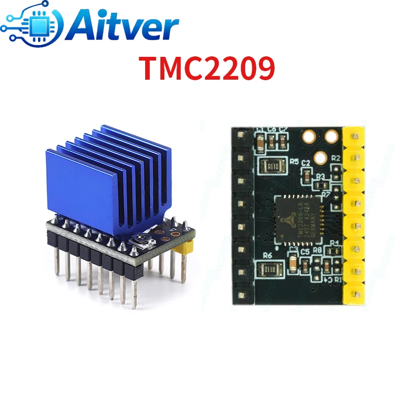 TMC2209 Module and TMC2209 V2.0 Module with Heat Sink Stepper Motor Driver 2A for 3D Printer Silent 256 Subdivision