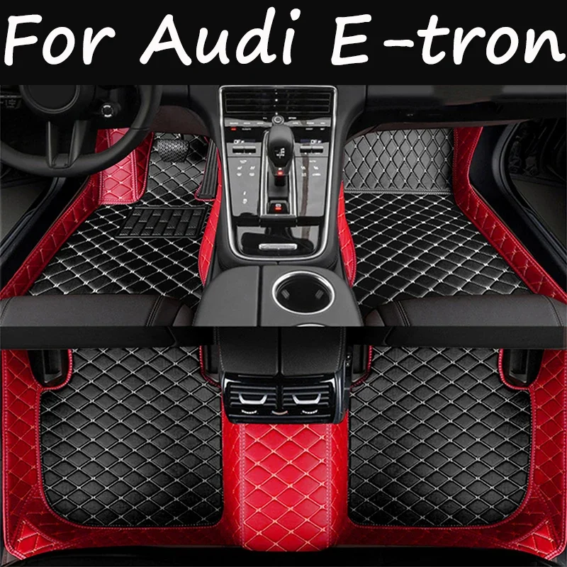 

Car Floor Mats For Audi E-tron 2018~2022 Luxury Durable Mat Rug Auto Interior Part Leather Carpet Full Set Car Accessires 2021 0