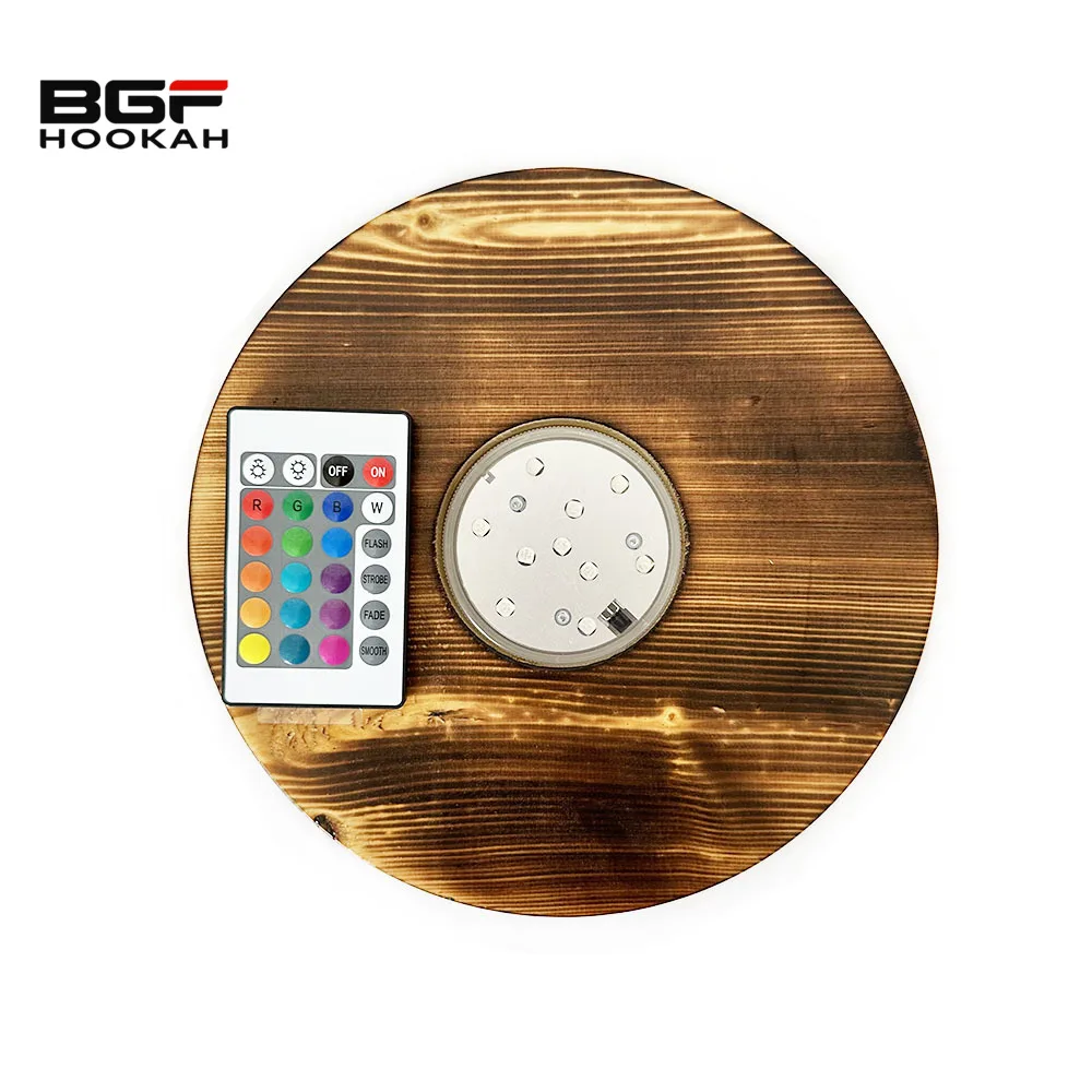 Base per supporto per luce narghilè in legno Base per Display con luci a LED colorate con accessori per narghilè telecomandati