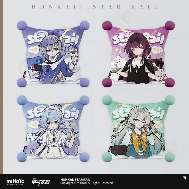 Almohadas de la serie oficial de anime “Girls' Dorm” de miHoYo/Honkai: StarRail, mercancía del juego, regalos para el hogar y la oficina