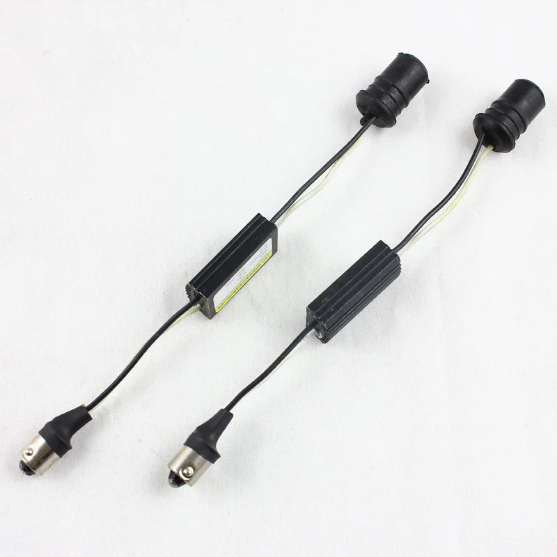 FSYLX 10Pcs BA9s 64132 H6W Canbus Error Free Load Resistor Wiring LED Decoder Warning Flashing Canceller to T10 Adapter