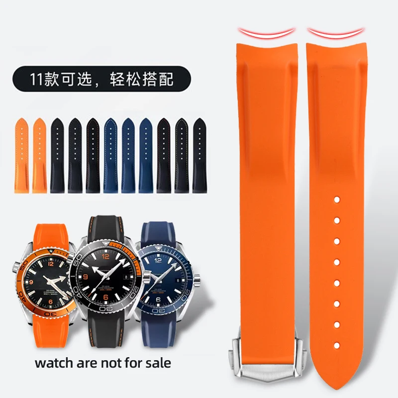 20mm 21mm 22mm Rubber Watchband for Omega Seamaster 300 AT150 Speedmaster Planet Ocean for Longines Seiko Silicone diving Strap