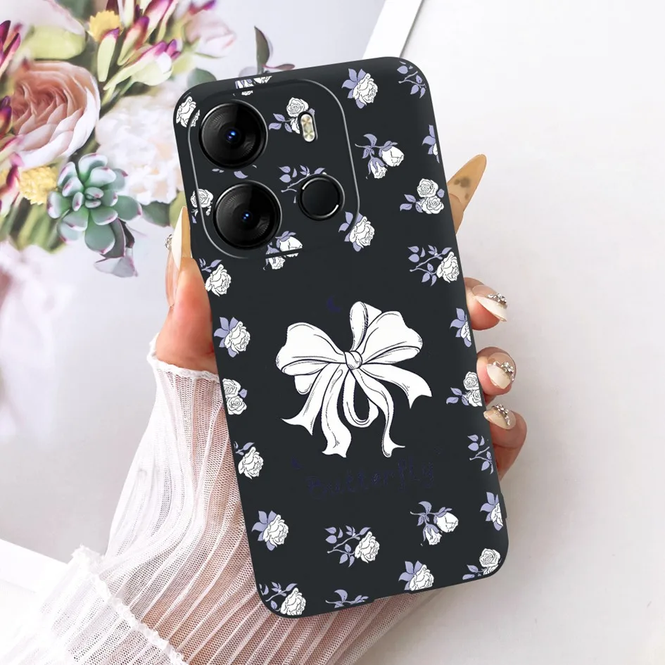 ل Tecno Spark Go 2023 حافظة BF7n موضة جديدة زهرة لينة سيليكون الهاتف الغطاء الخلفي ل Tecno Pop 7 Pro pop7 BF6 BF7 BF7h قذائف #3