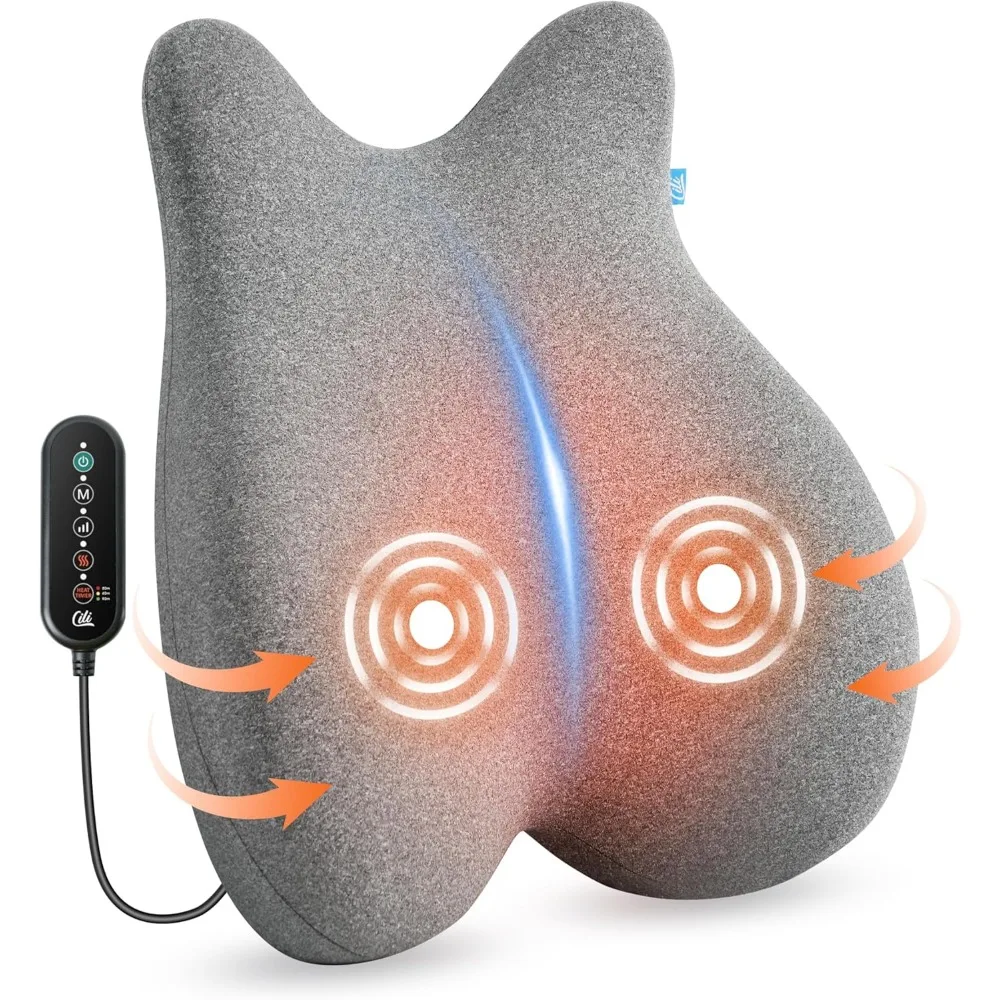 

Ergonomic Lumbar Support Pillow with Vibration and Memory Foam for Office Chairs