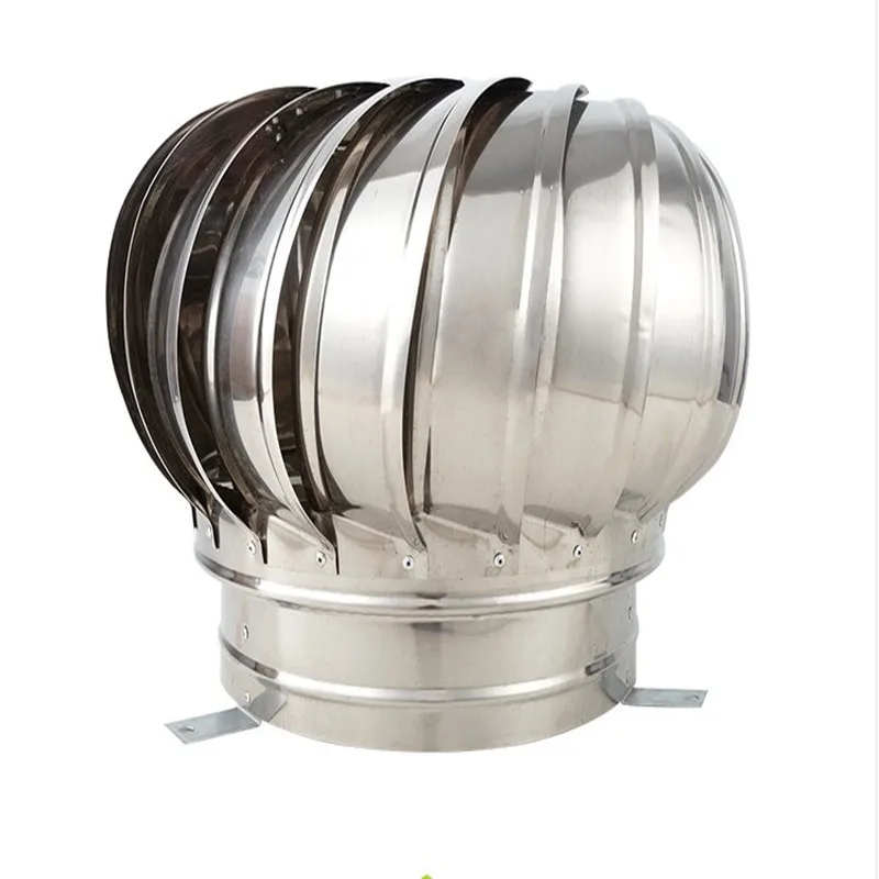 304 Stainless Steel Roof Ventilator Wind Turbine Vent Flue Cover Vent Top Exhaust For Home Hotel Restaurant Accessories