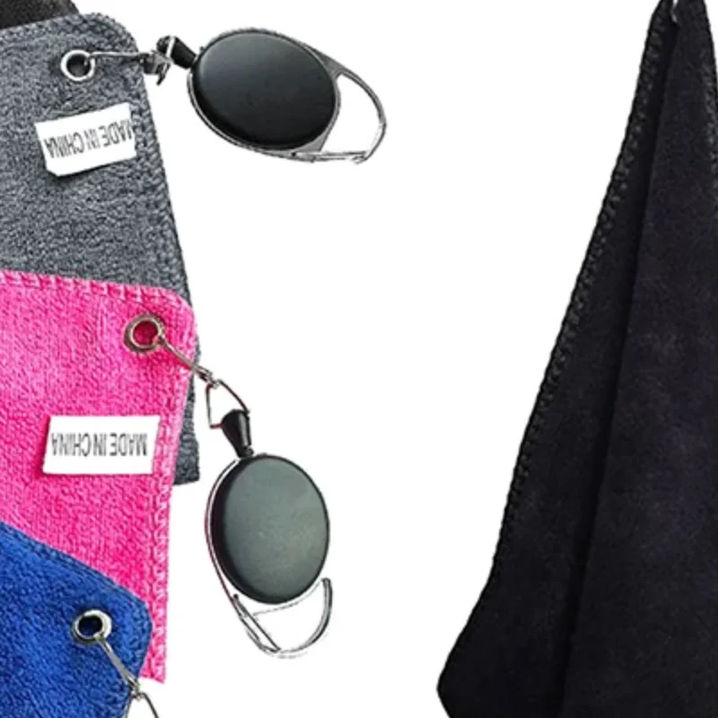 

Полотенце для гольфа Влажная и сухая ткань для чистки гольфа Идеально подходит для чистящих салфеток для игроков в гольф с выдвижным крючком Легко носить с собой