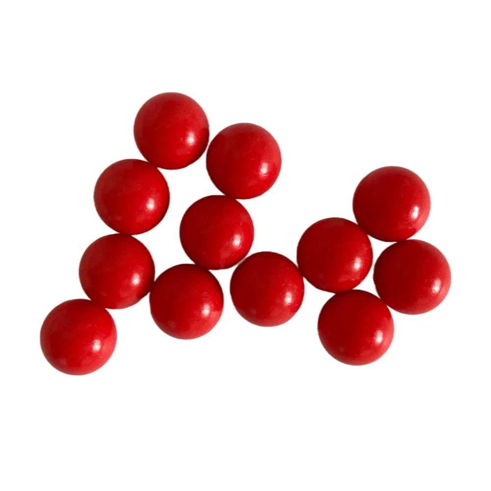 12mm Delrin Polyoxymethylene (POM) /Celcon Plastic Solid Bearing Balls Custom Made In Red