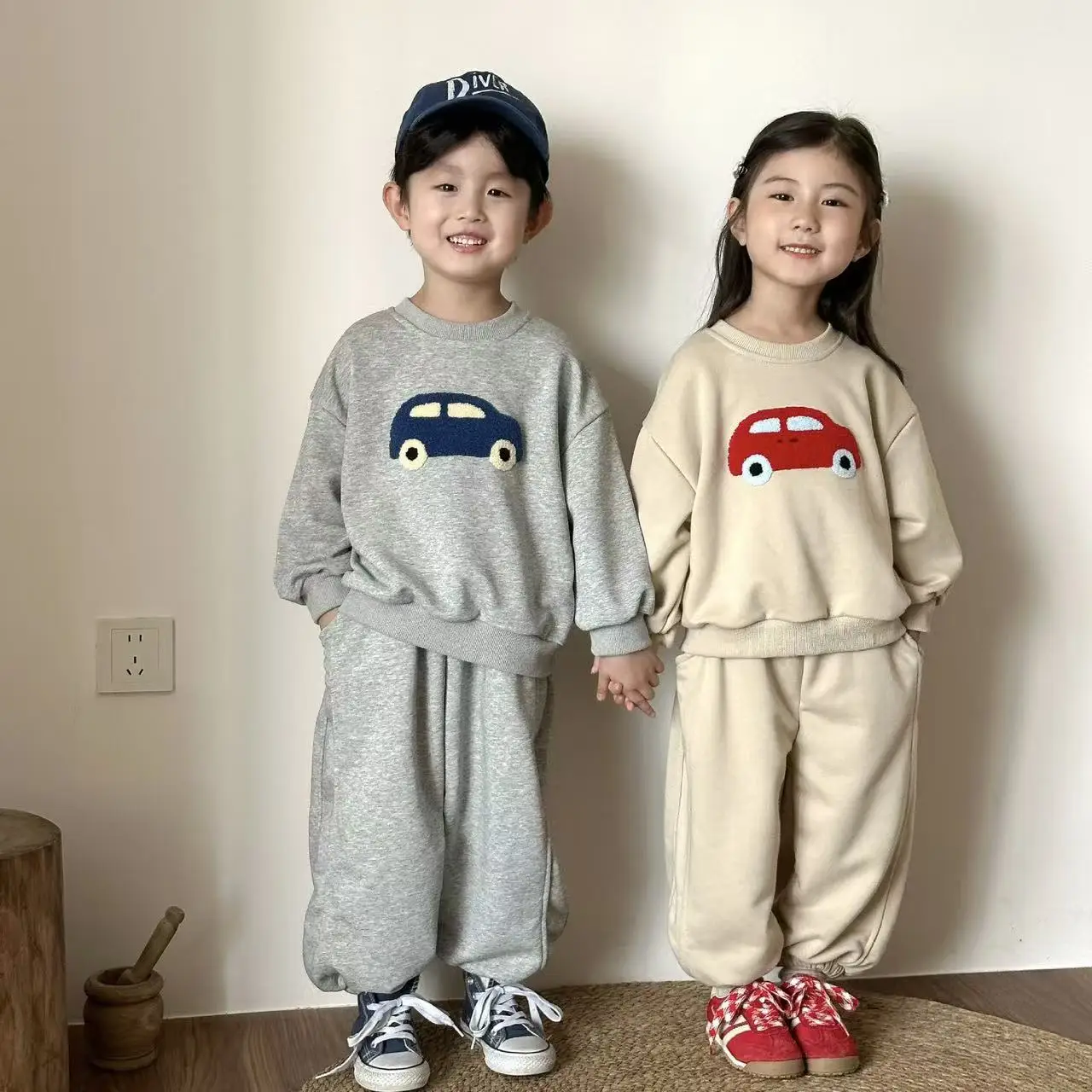 

Girls' Spring Clothing Set New Style Children's Stylish Girls' Sportswear Baby Girls' Leopard Pattern Pants+Pants Two Piece Set