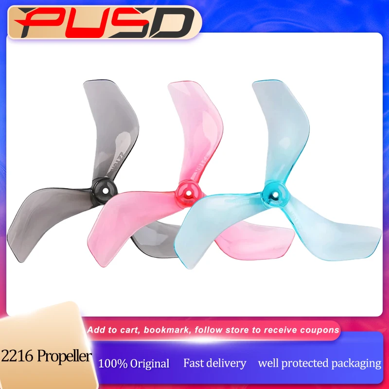 

Gemfan 2216 3-Blade Propeller (4L+4R) for DJI O3/O4 Air Unit FPV Racing Drone Accessories
