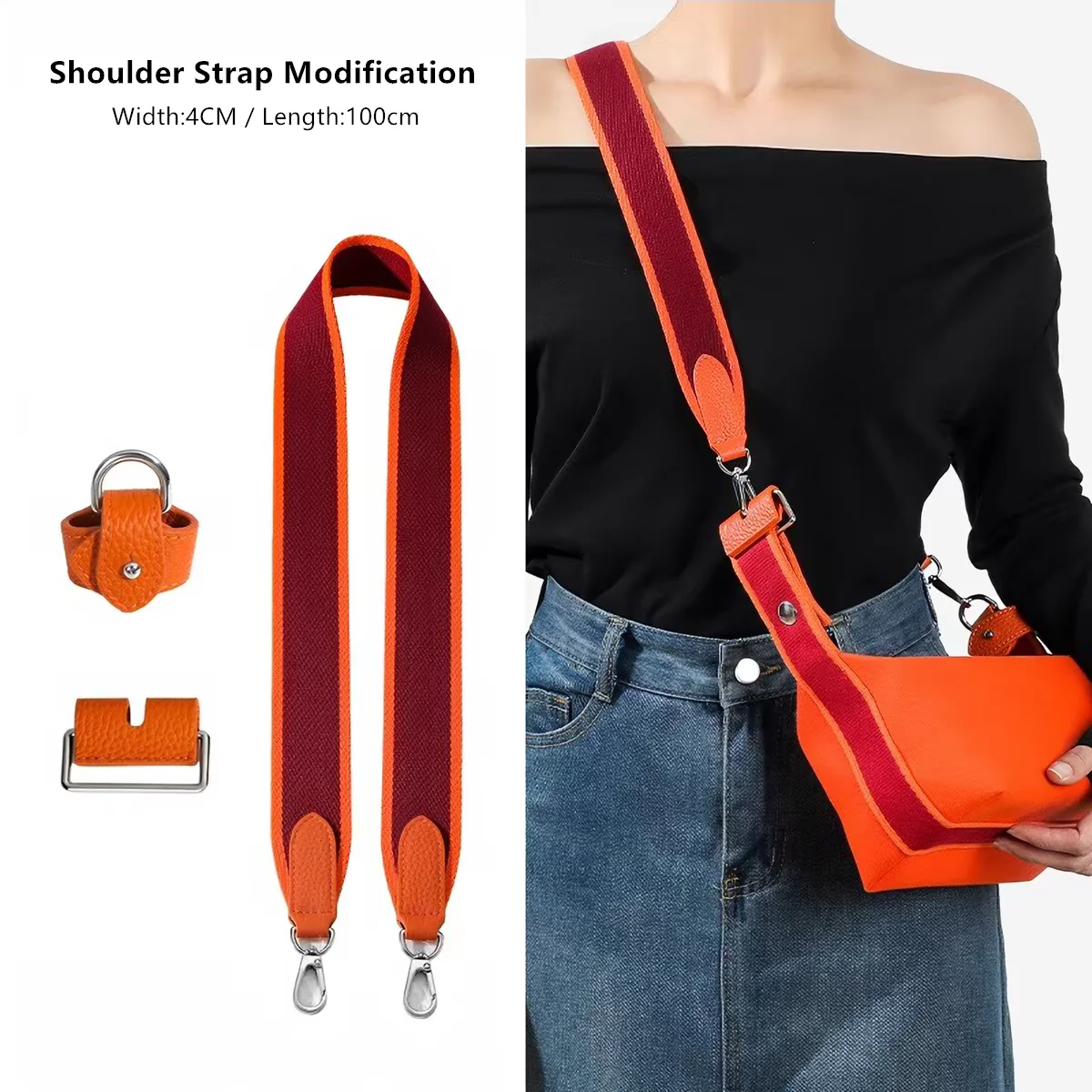 Widened Woven Canvas Bag Strap Replacement Crossbody Wide Shoulder Belt Handbag Accessory for H Lunch Box Tote Bag