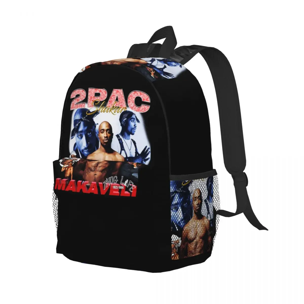 Tupac 2pac Backpack Student Boys Girls BookBag Children School Bag Laptop Shoulder Bags for Men Women