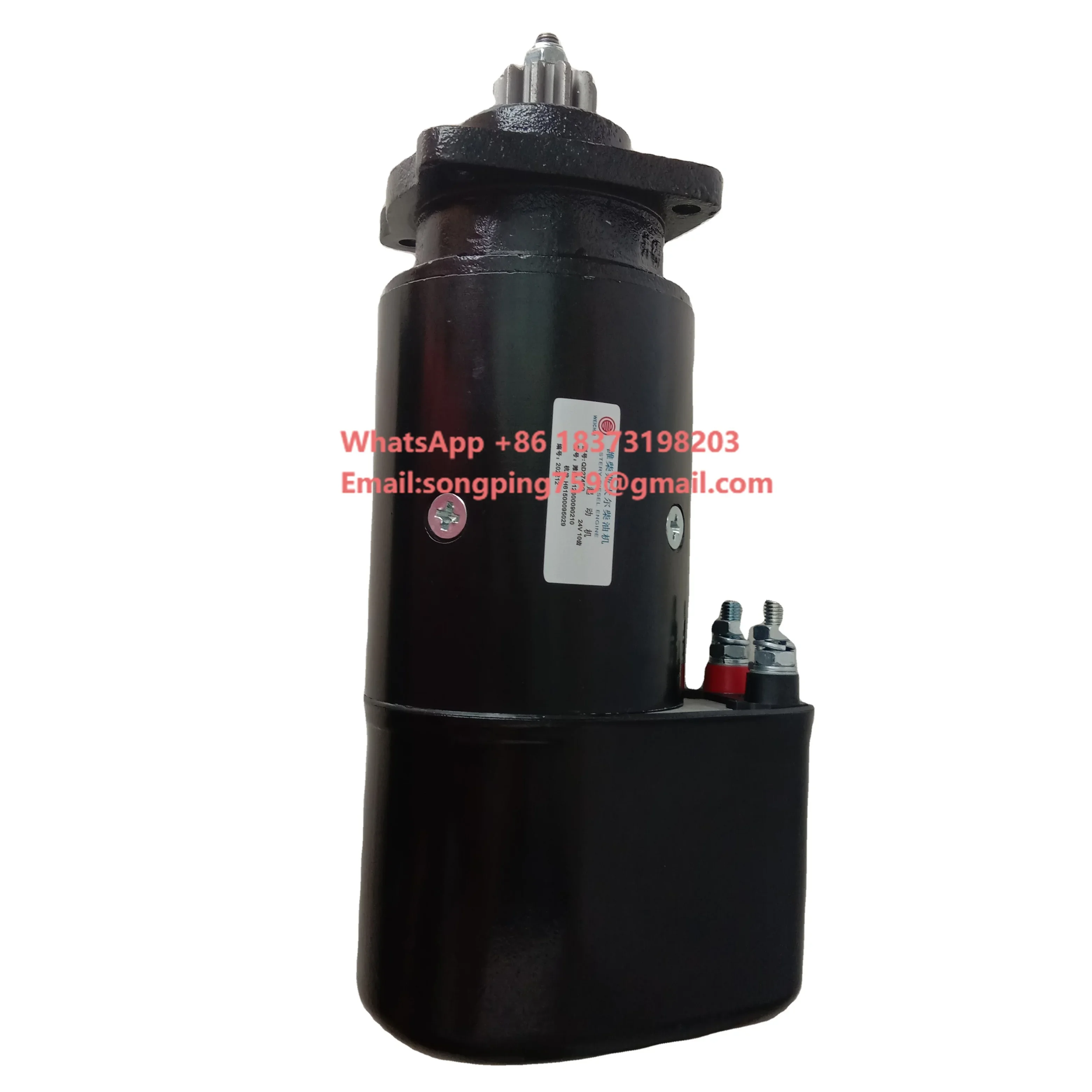 

Hot Sale Electric Start Motor 612600090210 Starter 24V 10 Teeth for Weichai WP12C450 Marine Engine