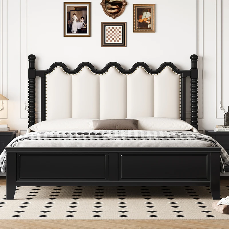 

Italian Designer Black Bed Set House Queen Cream Drawers Bedroom Double Beds King Size White Princesse Cama De Casal Furniture