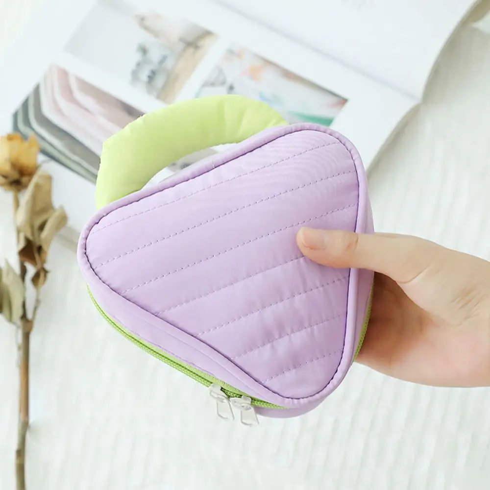 

Vintage Multifunctional Simple Nylon Square Contrast Color Storage Bag Women Cosmetic Bag Travel Toiletry Bag Makeup Case