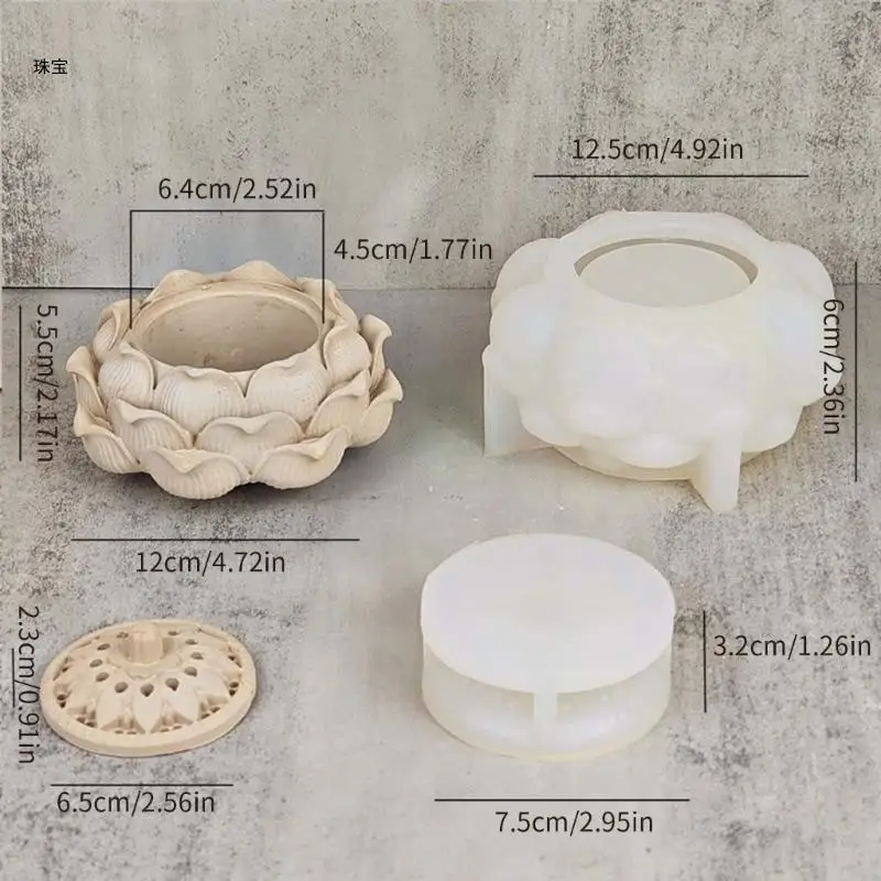 X5QE DIY silikonowe formy na świece modne silikonowe formy na kadzielnice łatwe użyciu ręczne wykonywanie akcesoriów do domu