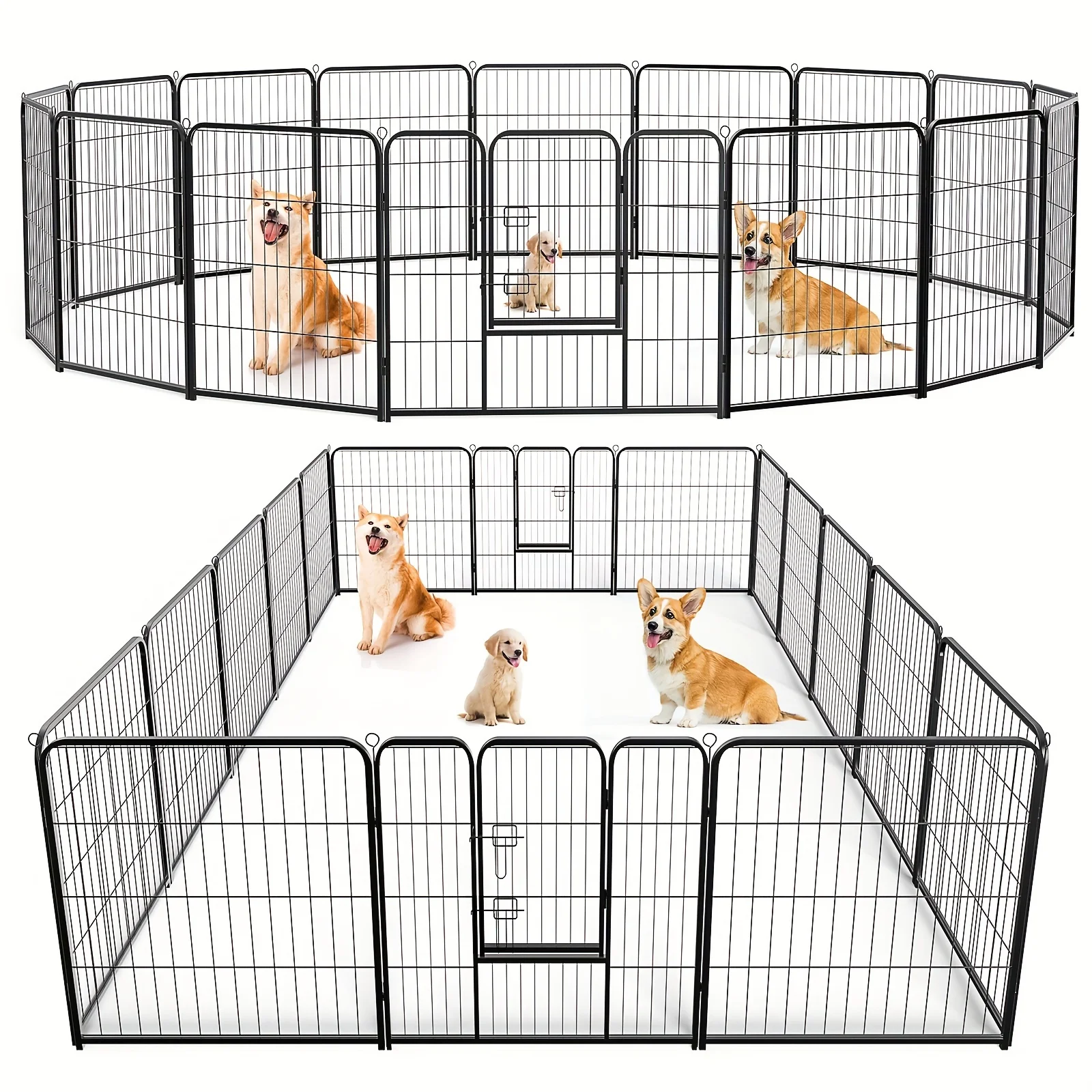 

24/32/40 Inch-8pcs/16pcs Pet Playpen, Suitable For Indoor And Outdoor Use And Is Ideal For Large, Medium, And Small Dogs, Sturdy And Durable Pet Exercise Pen Is Perfect For Puppies.
