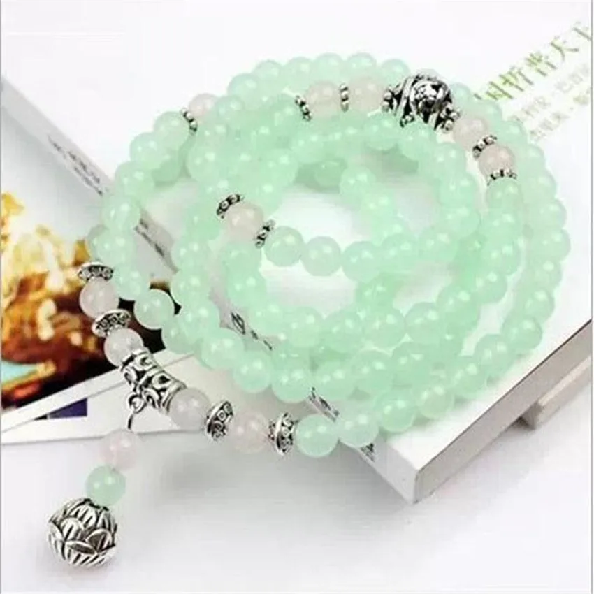 

Green Chalcedony Bracelet Eco-friendly Bangle Teens Men Link Trendy Gift Chain Unisex Prayer