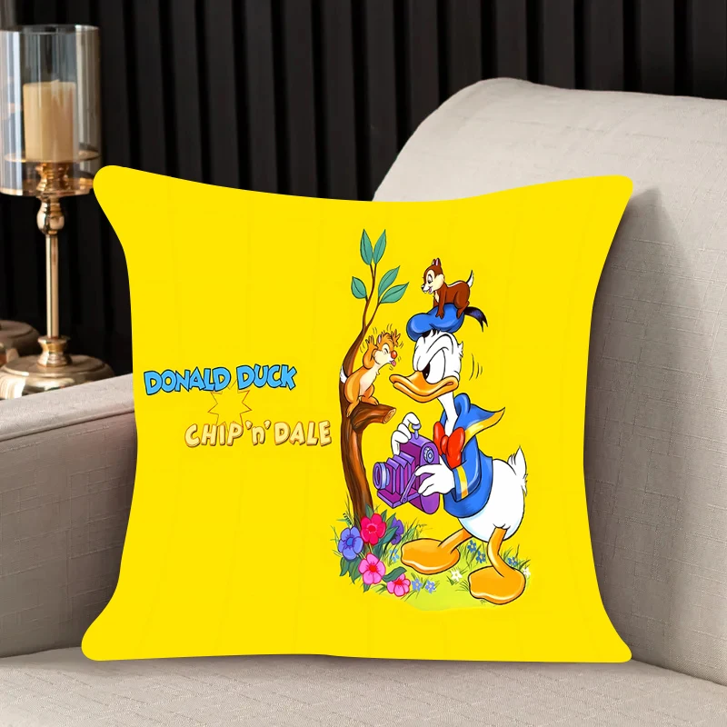 

home decor Pillow Cover Donald Duck Minnie Mickey iving bedroomo office Dakimakura Throw Pillows Square Pillowcase Home Decor