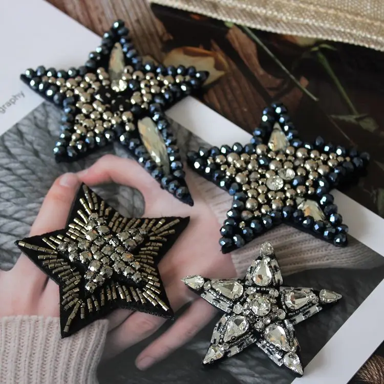 DIY hand sewn star nail bead cloth paste clothing accessories material sweater coat bag shoes and hats decoration patch